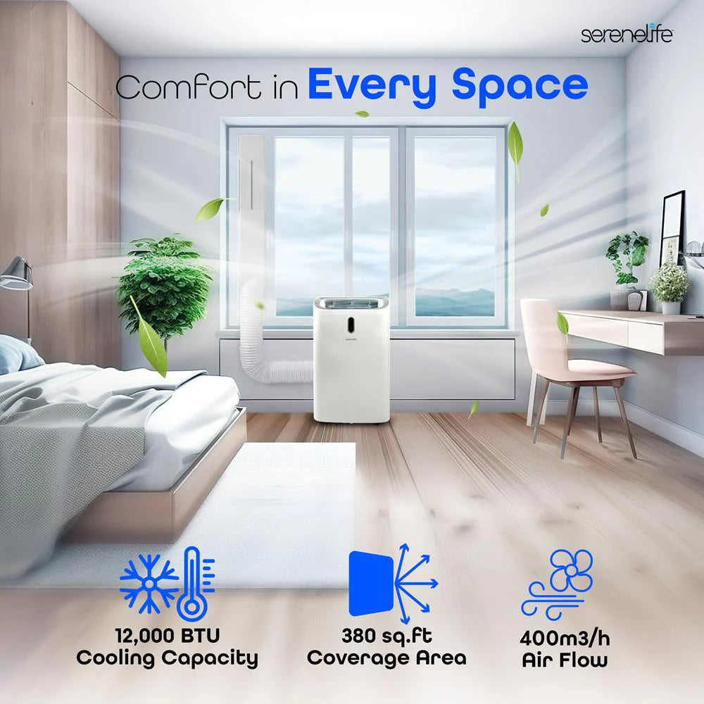 Portable Air Conditioner 12000 BTU Efficient Cooling White