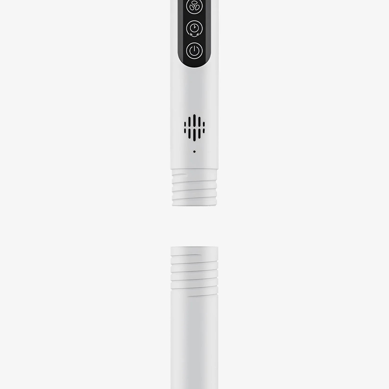 AirFlo™ Slim 43" Hybrid Pedestal Fan - Ultra- Quiet Air Circulator - White/Black